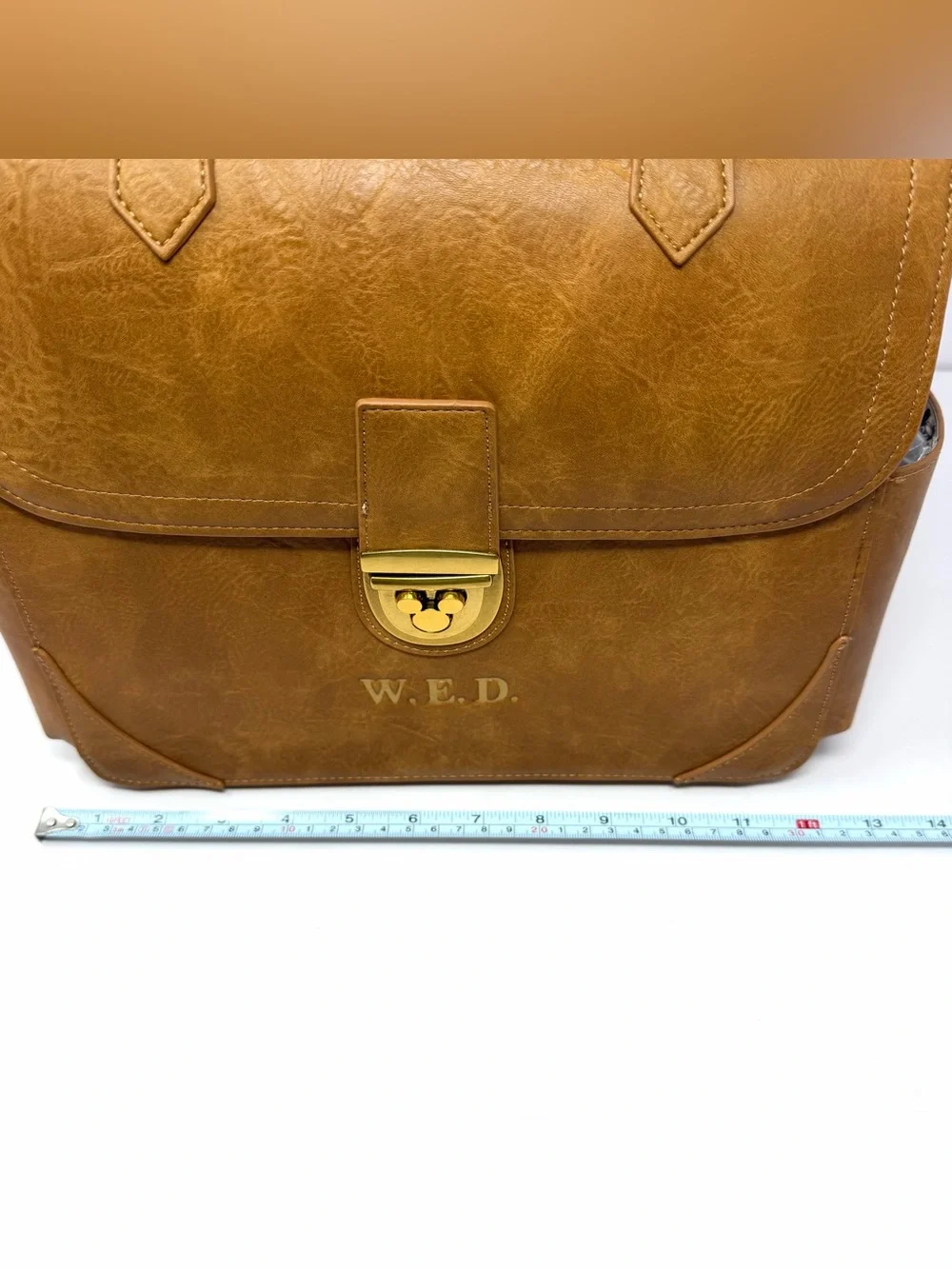 Walt’s Office Disney Company Store D23 2026 Vegan Leather Messenger Bag W.E.D.